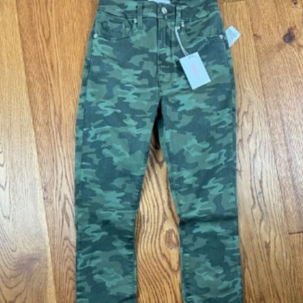 Good American Good Waist jeans, Camo Print, NWT, size 0/25